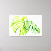 Monstera Artistic Leaf Study Canvas Afdruk (Voorkant)