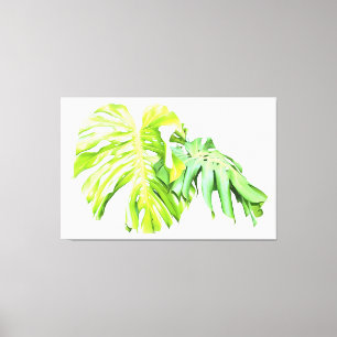 Monstera Artistic Leaf Study Canvas Afdruk
