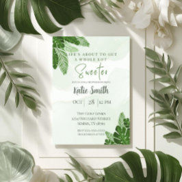 Monstera Baby Shower Uitnodiging Tropisch Groen