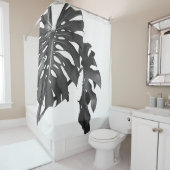 Monstera Beauty #3 #tropical #wall #art Douchegordijn (In situ)