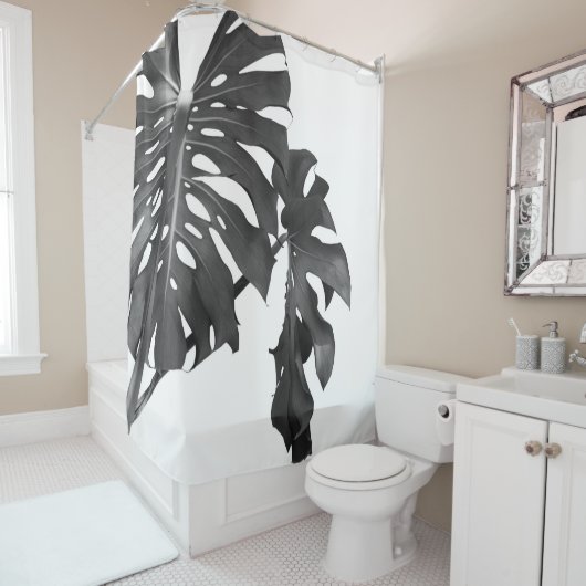 Monstera Beauty #3 #tropical #wall #art Douchegordijn (In situ)