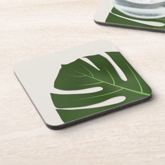 Monstera Bier Onderzetter (Linkerzijde)