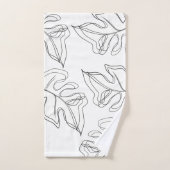 Monstera Black White Botanical Wedding Bad Handdoek (Handdoek)