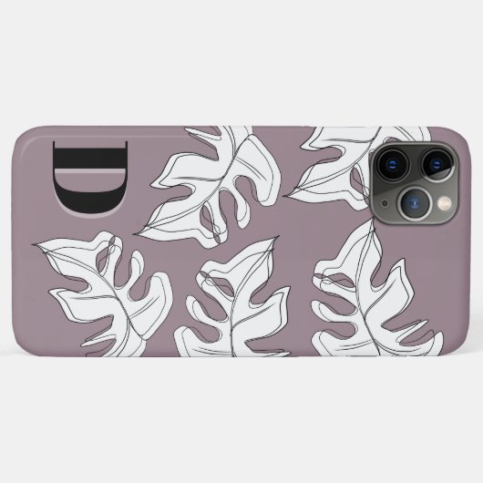 Monstera Black White Botanical Wedding Case-Mate iPhone Case (Achterkant (horizontaal))