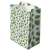 Monstera Blad Cadeautas (Achterkant Gekanteld)