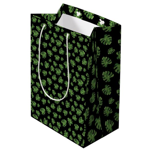 Monstera Blad Cadeautas (Achterkant Gekanteld)