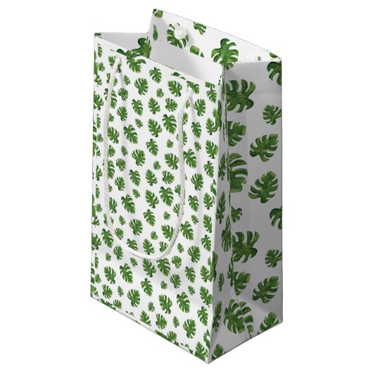 Monstera Blad Cadeautas (Voorkant Gekanteld)