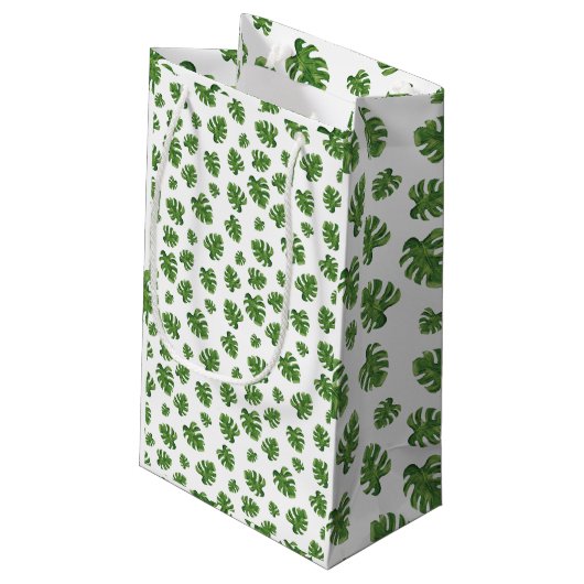 Monstera Blad Cadeautas (Achterkant Gekanteld)