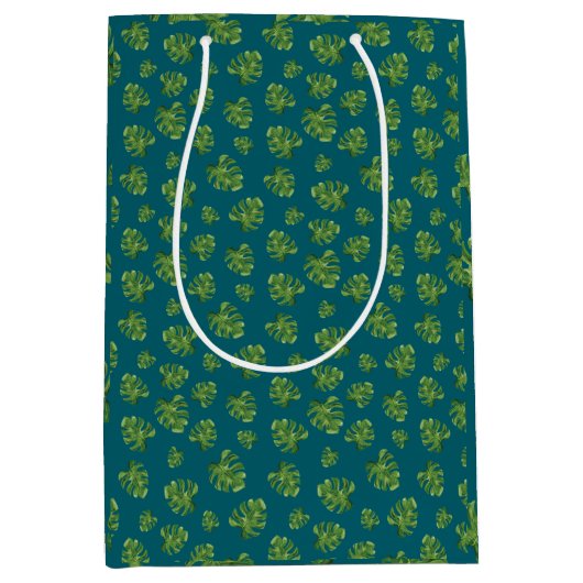 Monstera-blad-cadeautas Medium Cadeauzakje (Voorkant)