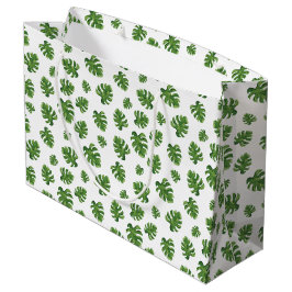 Monstera-blad cadeautaszak groot cadeauzakje
