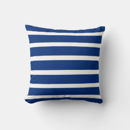 Monstera Blad Collectie Catalina Blauwe Streep Kussen