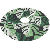 Monstera blad Exotisch zwart patroon Kerstboom Rok (Gekanteld)