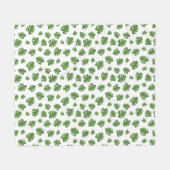 Monstera Blad Fleece Deken (Voorkant (Horizontaal))