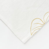 Monstera blad goud ontwerp. fleece deken (Hoek)
