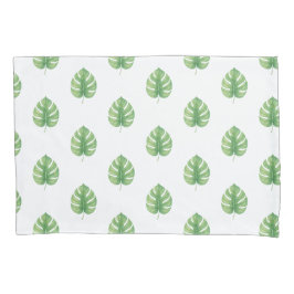 Monstera blad groen ontwerp. kussensloop