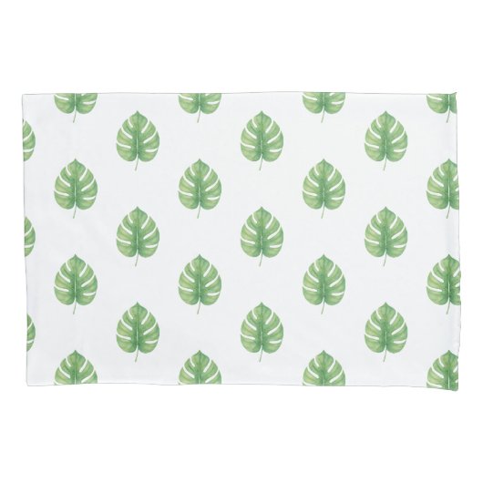 Monstera blad groen ontwerp. kussensloop (Voorkant)