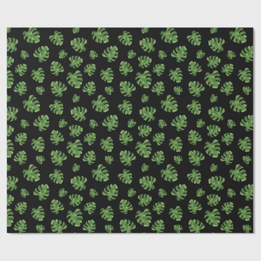 Monstera blad inpakpapier 76 cm x 1,8 m (Vlak)