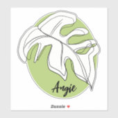 Monstera-blad Naam Auto Sticker (Vel)