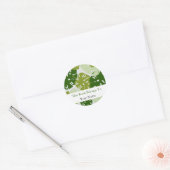 Monstera Blad Patroon Boekplaat Ronde Sticker (Envelop)
