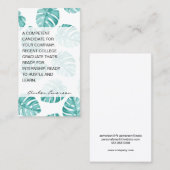 Monstera Blad Patroon Visitekaartje (Voorkant / Achterkant)