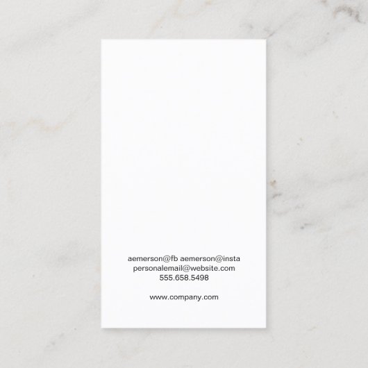 Monstera Blad Patroon Visitekaartje (Achterkant)