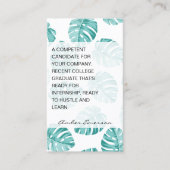 Monstera Blad Patroon Visitekaartje (Voorkant)