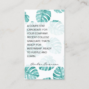Monstera Blad Patroon Visitekaartje