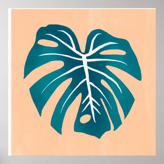 Monstera blad poster muurkunst (Voorkant)