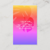 Monstera Blad Regenboog Visitekaartje (Achterkant)