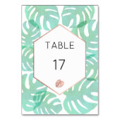 Monstera Blad & Roos Goud Kaart (Voorkant)