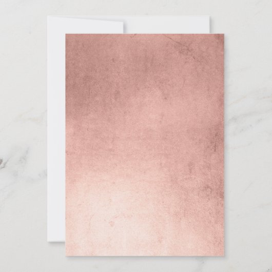 Monstera Blad & Roos Goud Kaart (Achterkant)