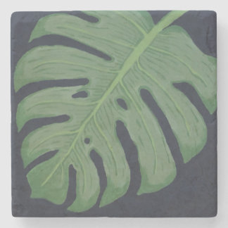 Monstera blad stenen onderzetter