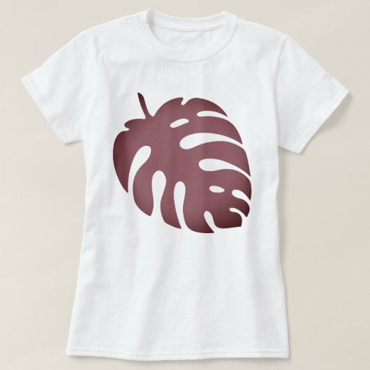 Monstera-blad T-shirt (Design voorkant)