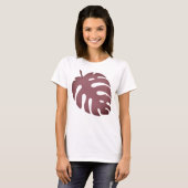 Monstera-blad T-shirt (Voorkant volledig)