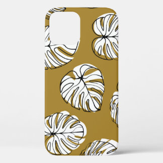 Monstera blad, textiel naadloos patroon. Case-Mate iPhone case