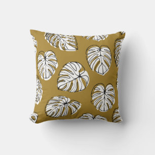 Monstera blad, textiel naadloos patroon. kussen