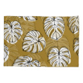 Monstera blad, textiel naadloos patroon. kussensloop (Achterkant)