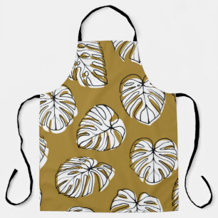 Monstera blad, textiel naadloos patroon. schort