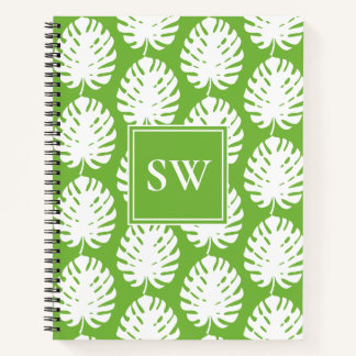 Monstera Blad Tropisch Kust Modern Notitieboek