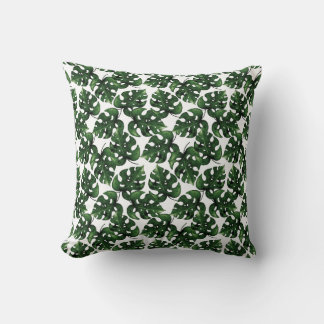 Monstera-blad-waterverf Kussen