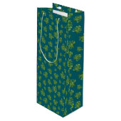 Monstera Blad Wijn Cadeautas (Voorkant Gekanteld)