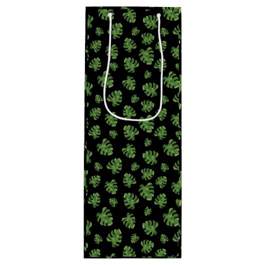 Monstera Blad Wijn Cadeautas (Voorkant)
