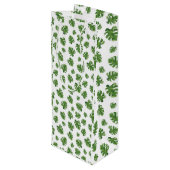 Monstera Blad Wijn Cadeautas (Achterkant Gekanteld)
