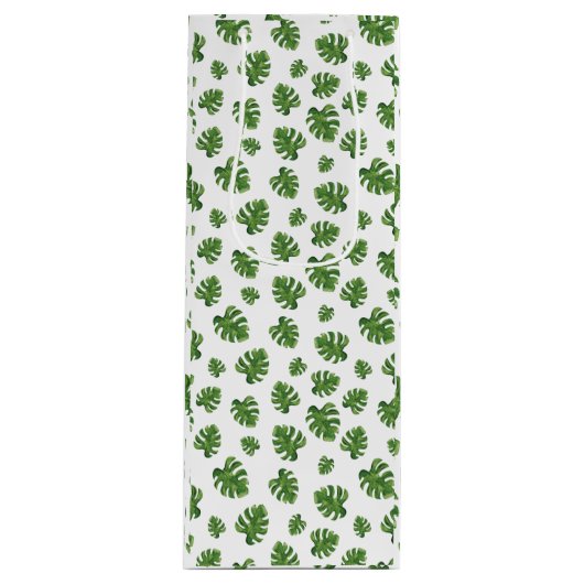Monstera Blad Wijn Cadeautas (Voorkant)