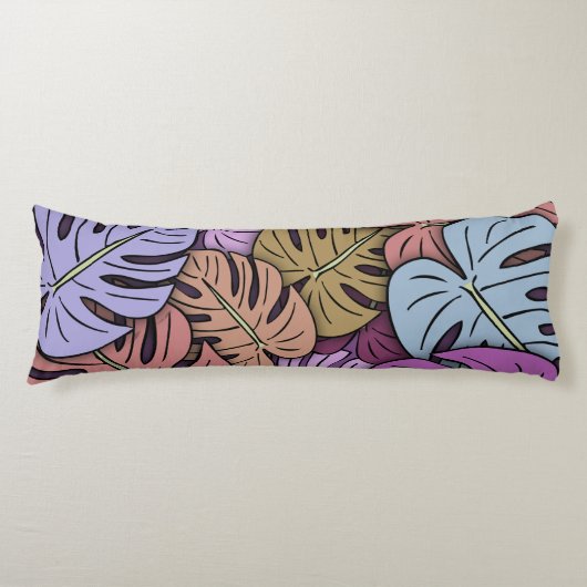 Monstera Bladeren #7 Lichaamskussen (Voorkant)