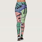 Monstera Bladeren #8 Leggings (Achterkant)