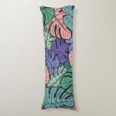 Monstera Bladeren #8 Lichaamskussen (Voorkant Verticaal)