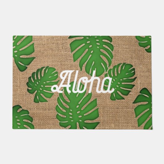 Monstera bladeren - Aloha Deurmat (Voorkant)