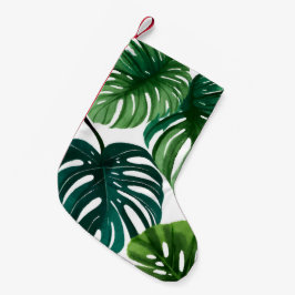Monstera Bladeren Aquarel Kleine Kerstsok