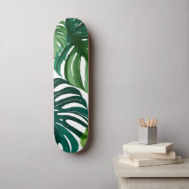 Monstera Bladeren Aquarel Persoonlijk Skateboard